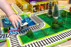 Learn and grow- Magnetická stavebnice Vlakové koleje 36 ks