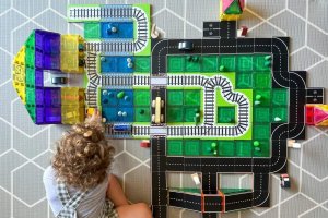 Learn and grow- Magnetická stavebnice Vlakové koleje 36 ks