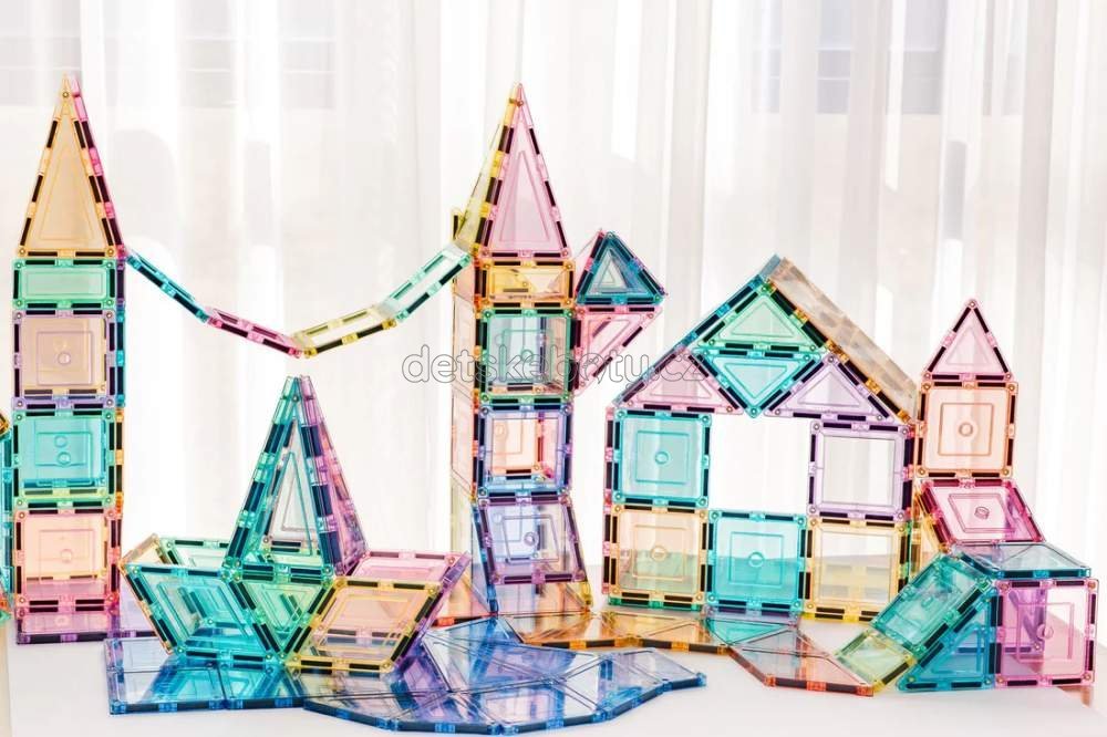 Learn and grow- Magnetická stavebnice Pastel Builders pack 112 ks