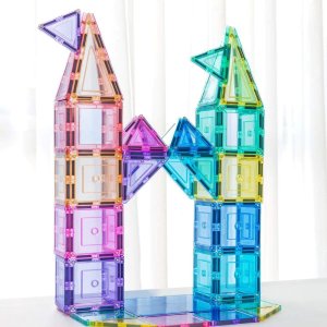 Learn and grow- Magnetická stavebnice Pastel Builders pack 112 ks
