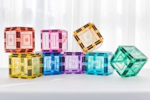 Learn and grow- Magnetická stavebnice Pastel Builders pack 112 ks