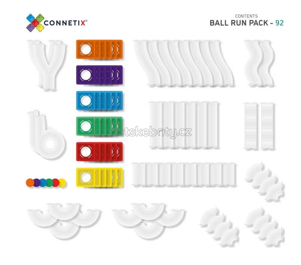 Connetix Tiles – Kuličková dráha 92 ks
