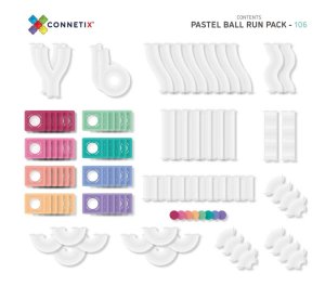 Connetix Tiles - Kuličková dráha PASTEL 106 ks