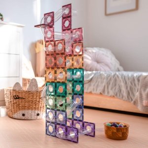 Connetix Tiles - Kuličková dráha PASTEL 106 ks
