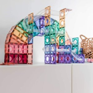 Connetix Tiles - Kuličková dráha PASTEL 106 ks