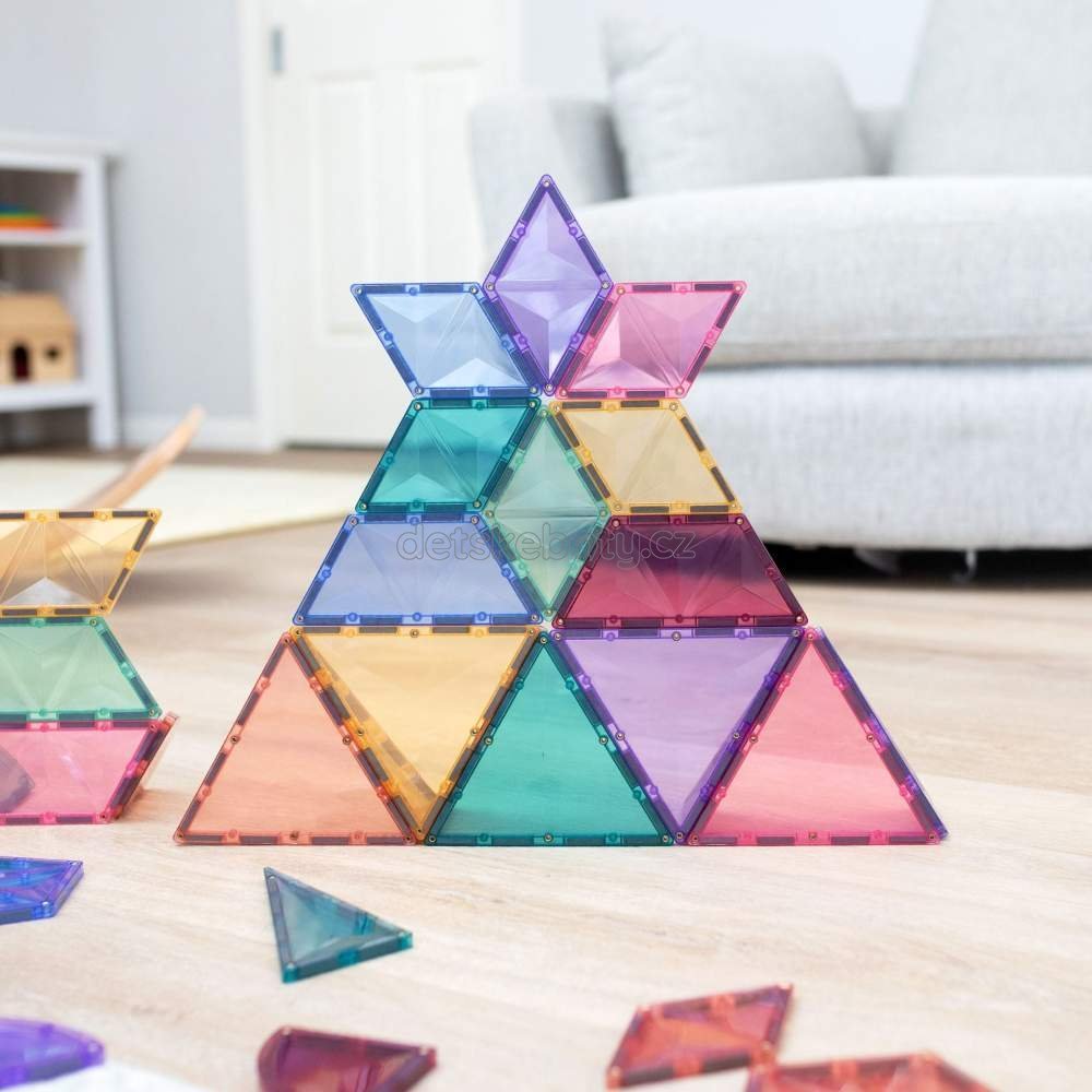 Connetix Tiles - Magnetická stavebnice PASTEL Shapes Expansion 48 ks (obrázek 7)