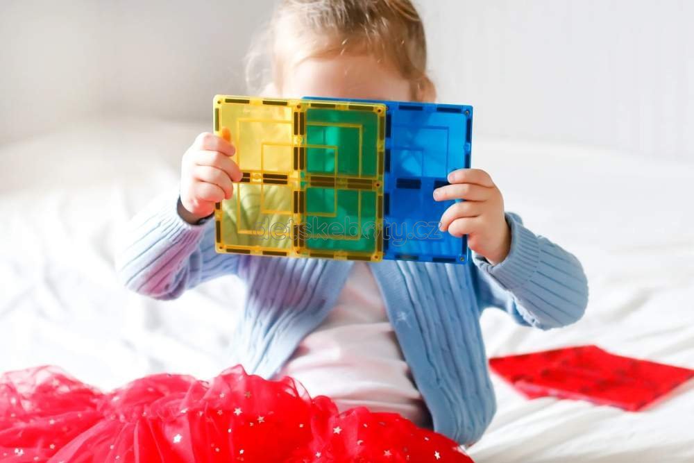 Learn and grow- Magnetická stavebnice Velké čtvercové balení (obrázek 3)