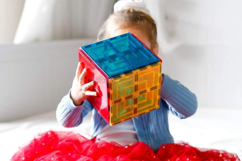 Learn and grow- Magnetická stavebnice Velké čtvercové balení (obrázek 4)