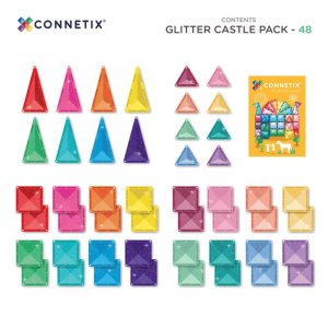 Connetix Tiles - Glitter Castle Pack 48 pc