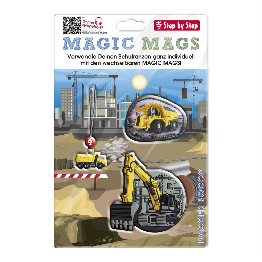 Doplňková sada obrázků MAGIC MAGS, Bagger Rocco, pro aktovky a batohy Step by Step (obrázek 5)