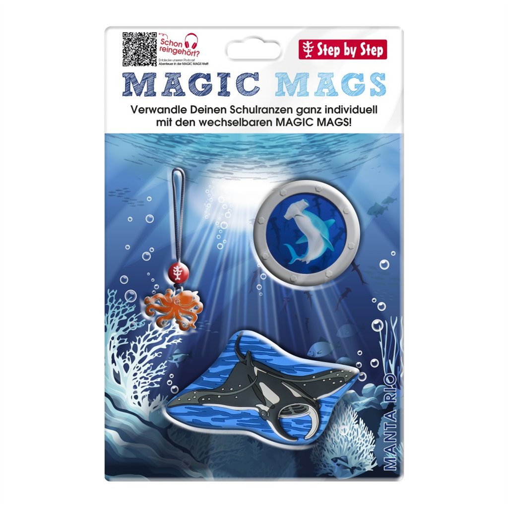 Doplňková sada obrázků MAGIC MAGS, Manta Rio, pro aktovky a batohy Step by Step (obrázek 5)