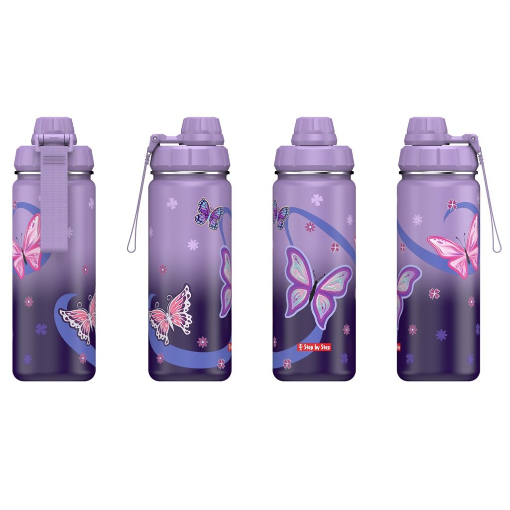 Izolovaná láhev na pití z nerezové oceli Step by Step 0,5 l, Sweet Butterfly (obrázek 3)