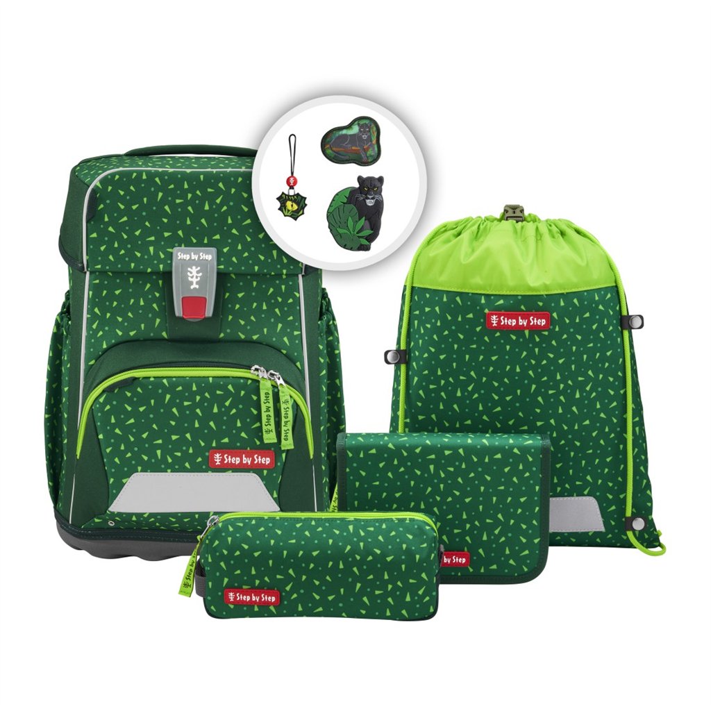 Školní aktovka Step by Step BASIS, Green Graphics - 4 dílný set, AGR certifikát (obrázek 16)