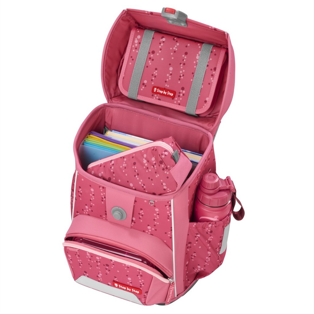 Školní aktovka Step by Step BASIS, Pink Bubbles - 4 dílný set, AGR certifikát (obrázek 5)