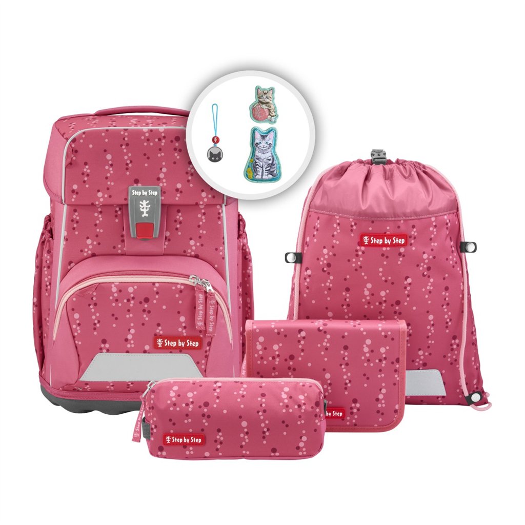 Školní aktovka Step by Step BASIS, Pink Bubbles - 4 dílný set, AGR certifikát (obrázek 16)