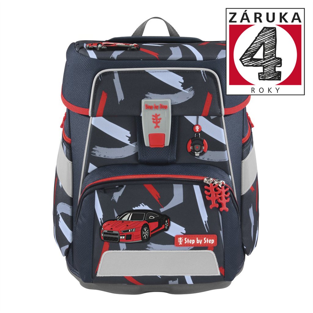 Školní aktovka Step by Step SPACE, Sports Car Mick - 5 dílný set, AGR certifikát