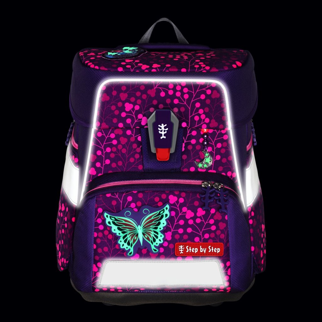 Školní aktovka Step by Step SPACE SHINE, Butterfly Night Ina - 5 dílný set, AGR certifikát (obrázek 18)