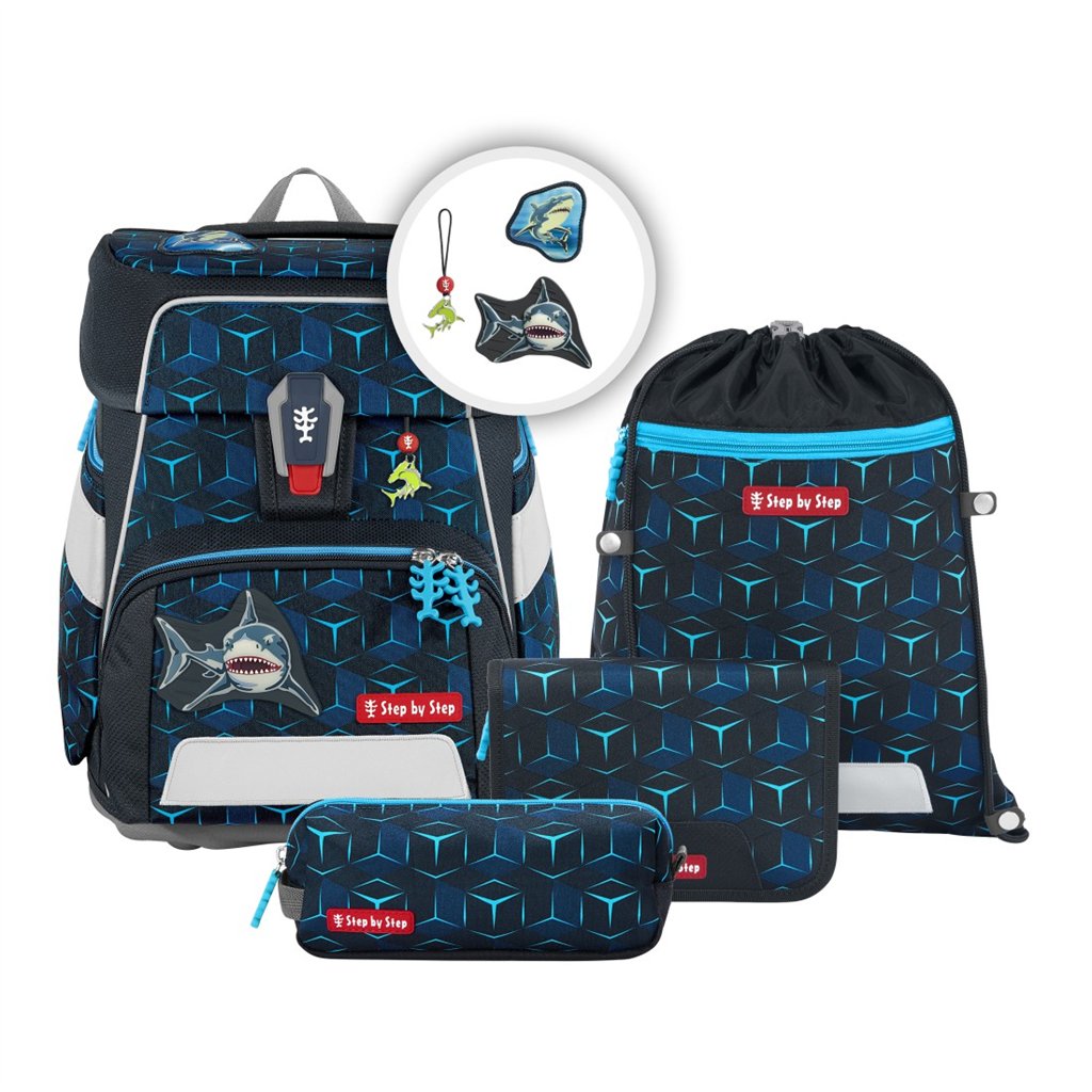 Školní aktovka Step by Step SPACE SHINE, Shark Dexter - 5 dílný set, AGR certifikát (obrázek 24)