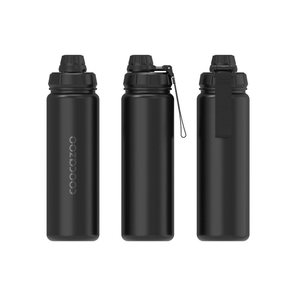 Izolovaná láhev na pití z nerezové oceli coocazoo 0,7 l, Black