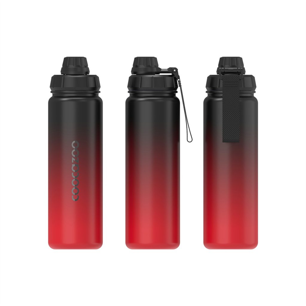 Izolovaná láhev na pití z nerezové oceli coocazoo 0,7 l, Gradient Red