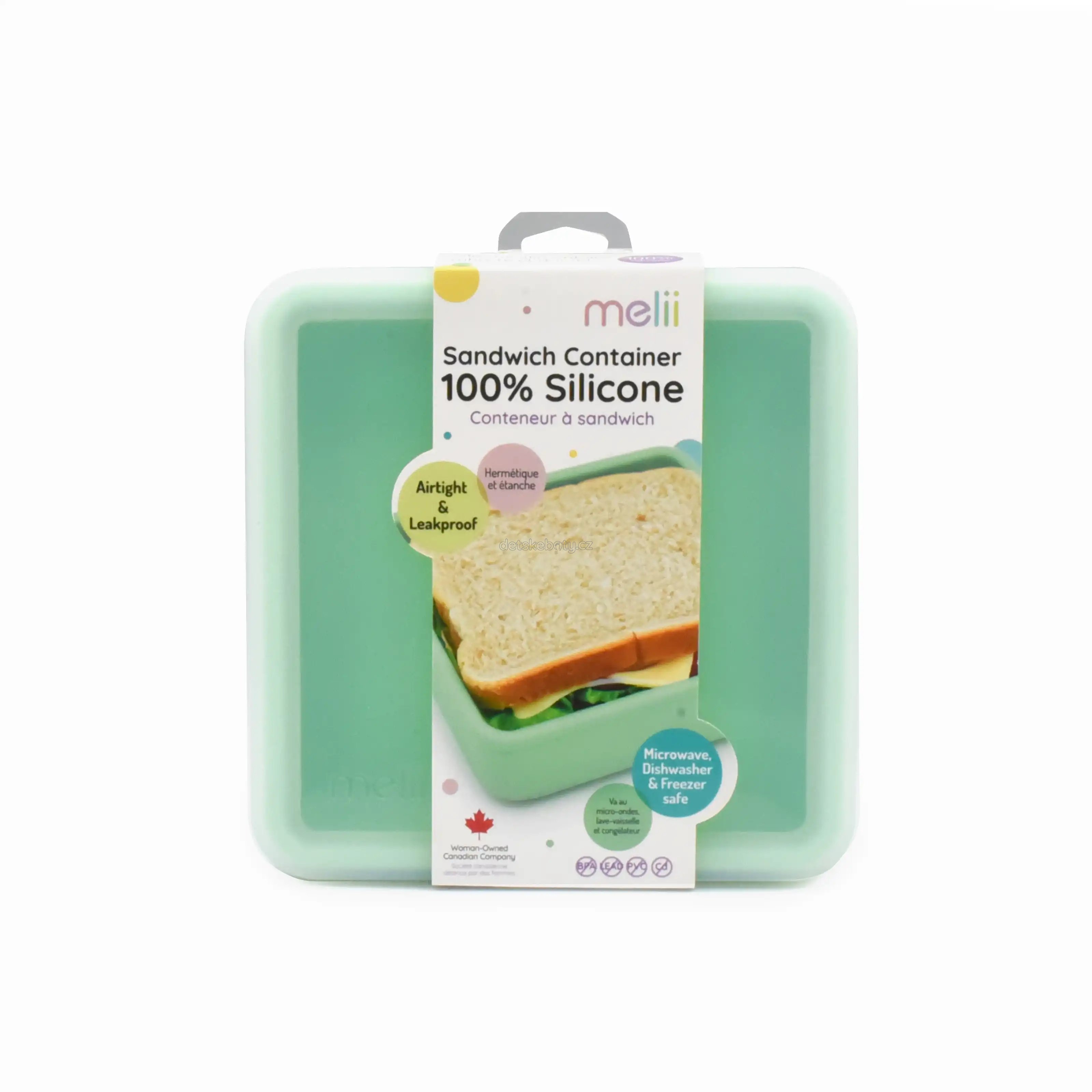 Silikonová krabička na sendvič 790 ml - mátová (obrázek 3)