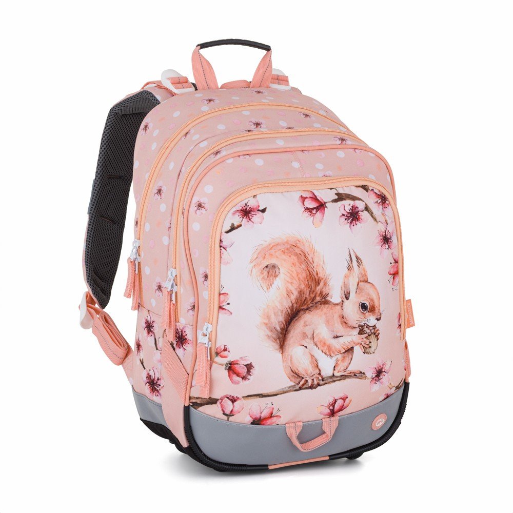 Bagmaster ALFA 26 A školní tříkomorový batoh – veverka