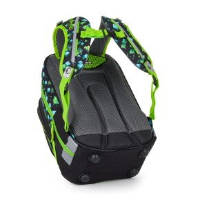 Bagmaster ALFA 26 B školní tříkomorový batoh – kostičkový svět (obrázek 5)