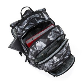 Bagmaster LINCOLN 26 A studentský batoh – černo-bílý (obrázek 6)