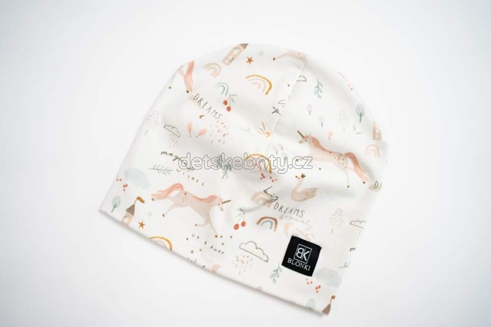 Tenká čepice Blonki č.241 Jednorožec Velikost: 51-54