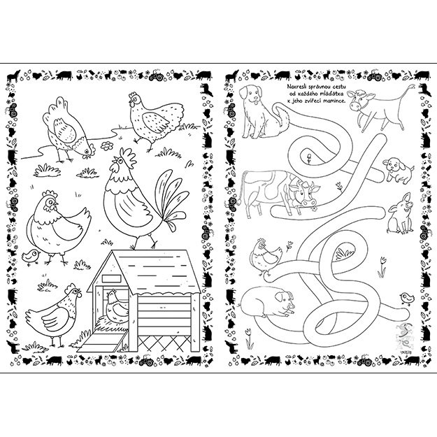 Omalovánky A4+ – Farma 1