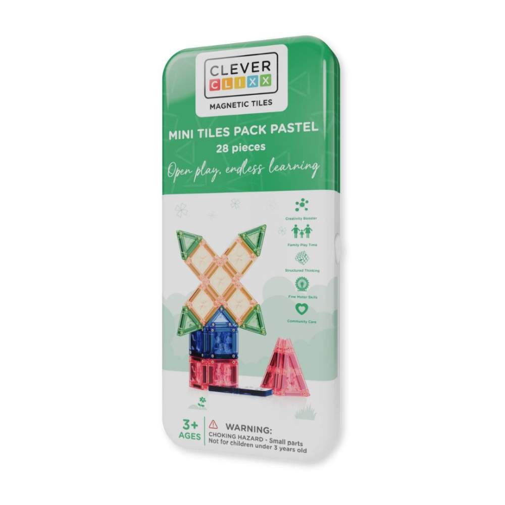 Levně Cleverclixx - mini dlaždice v pastelových barvách - 28 kusů