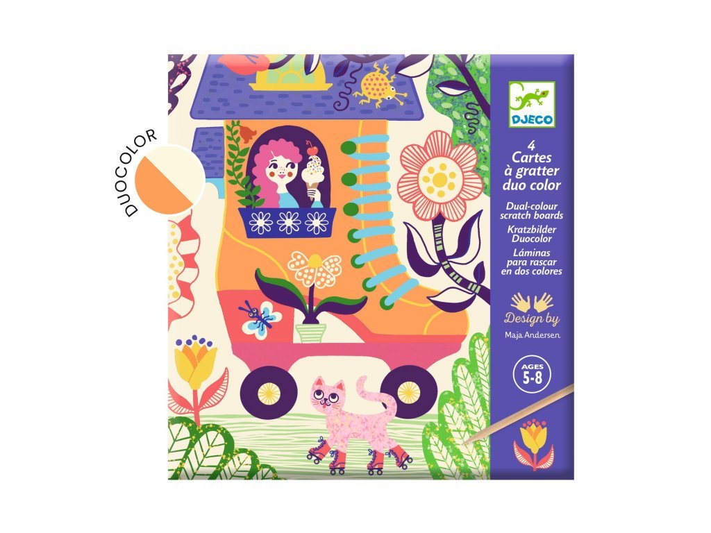 DJECO Vyškrabávací obrázky Domečky