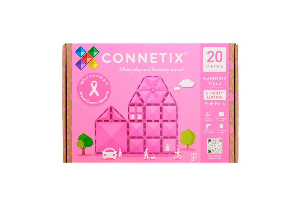 Connetix tiles – charitativní růžový set 20 ks