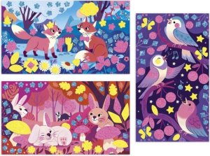 Janod - Midi Kreativní sada Pěnové nálepky a svítící písek