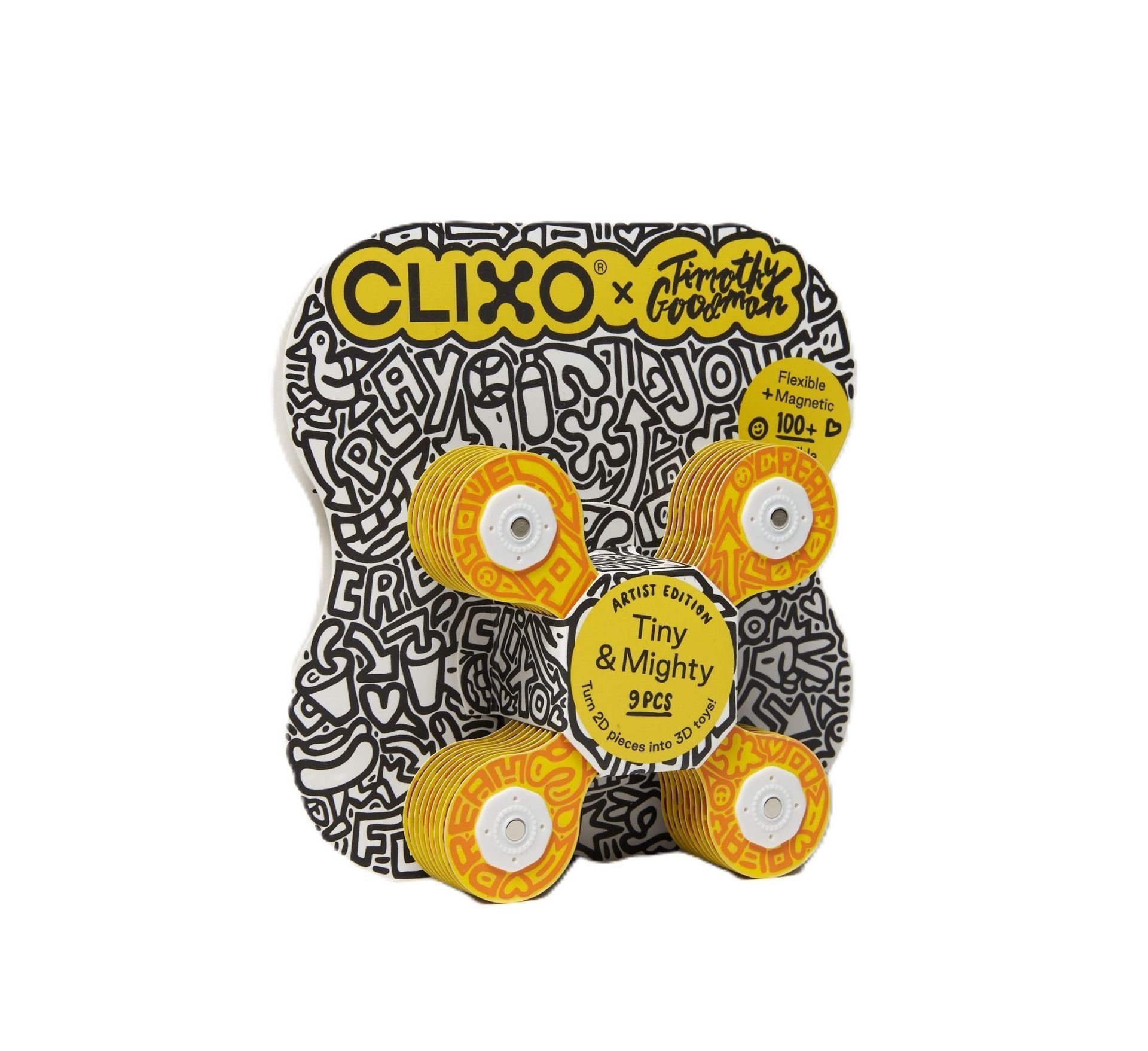 CLIXO Tiny & Mighty Artist Edition - magnetická stavebnice 9 kusů