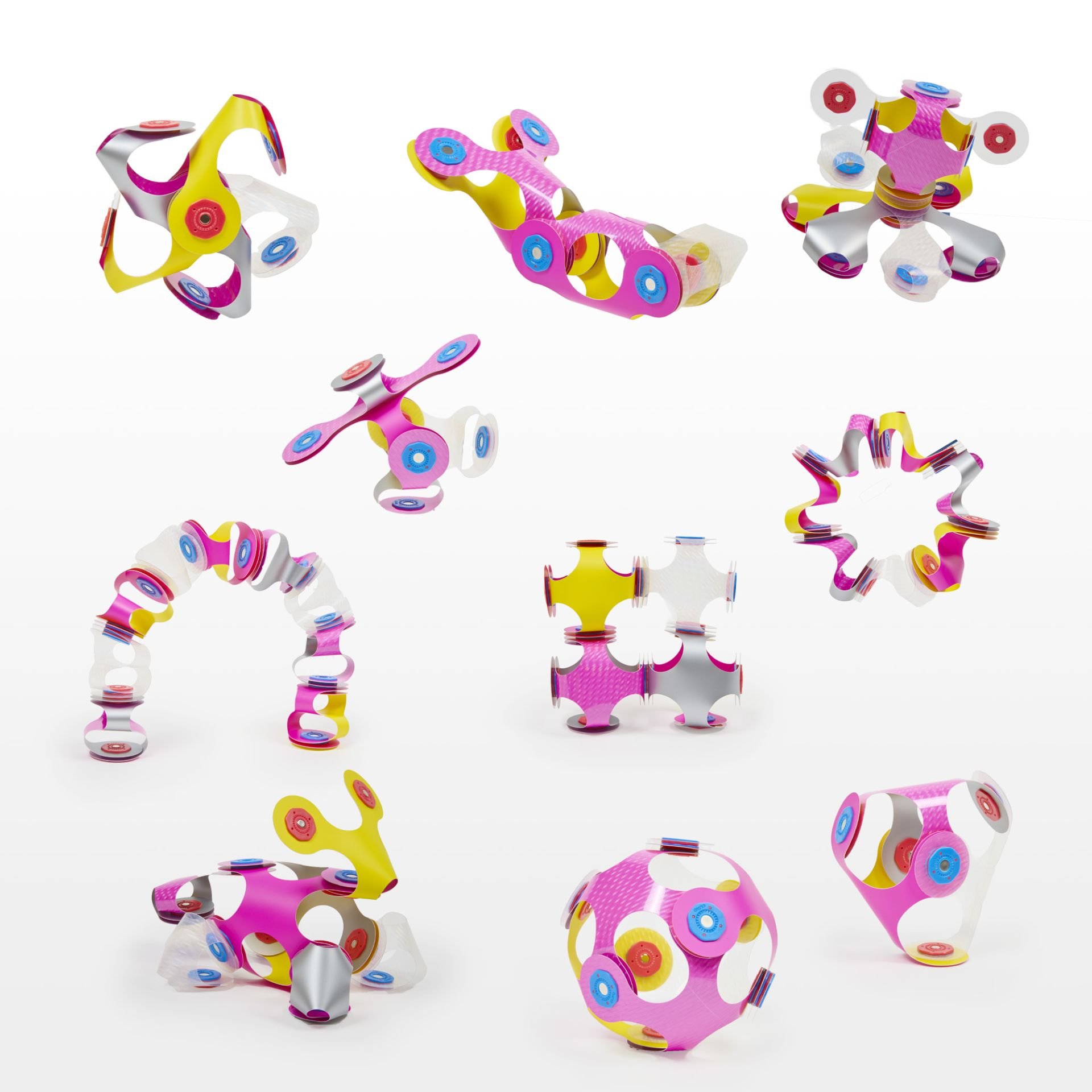 CLIXO Tiny & Mighty Sparkle – magnetická stavebnice 9 kusů