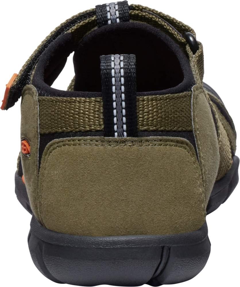 Dětské sandály Keen Seacamp II CNX children dark olive/gold flame Velikost: 31 (obrázek 7)