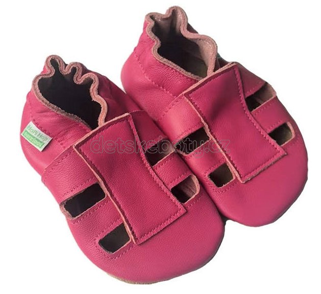 Dětské celoroční boty Hopi Hop sandálky růžové fuchsia Velikost: M