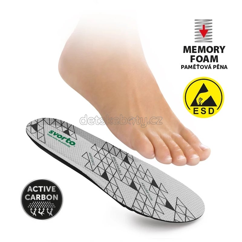 057 Stélky ANTIBACTERIAL s paměťovou pěnou Velikost: 35-36