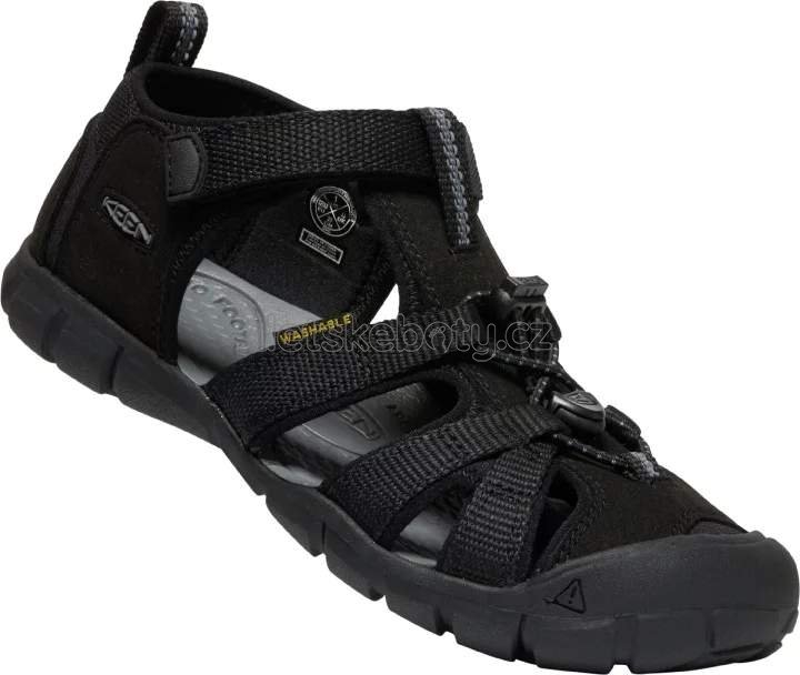 Levně Dětské sandály Keen Seacamp II CNX youth black/grey