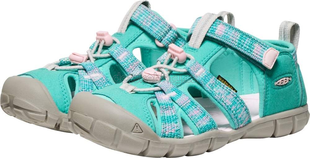 Dětské sandály Keen Seacamp II CNX youth bright aqua/giggle pink Velikost: 32-33 (obrázek 4)