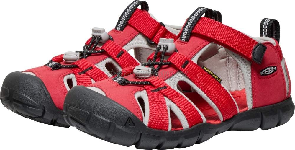 Dětské sandály Keen Seacamp II CNX youth ribbon red/alloy Velikost: 34 (obrázek 5)