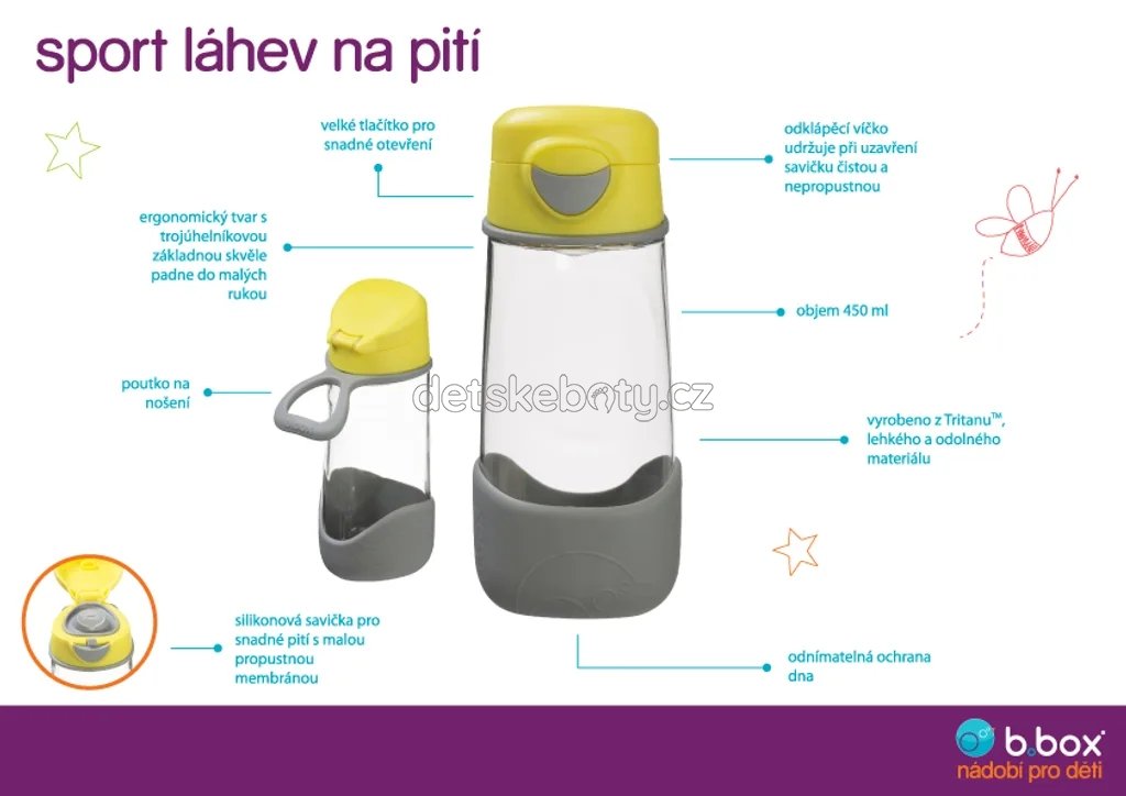b.box 500407 Sport lahev na pití 450 ml - emerald forest (obrázek 8)