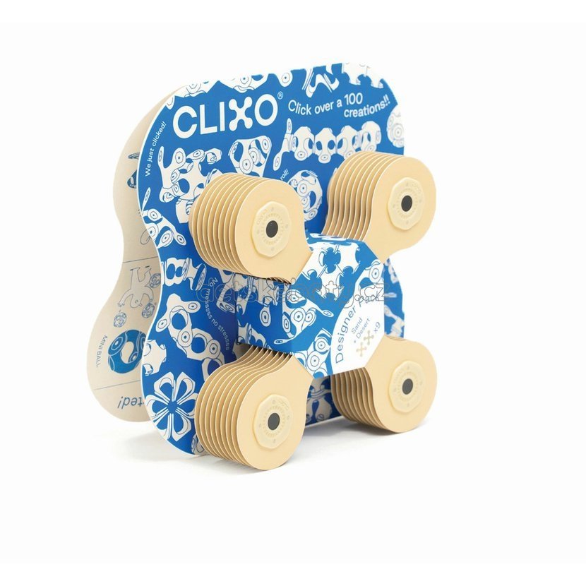 CLIXO Designer Beige & Grey - magnetická stavebnice 9 kusů