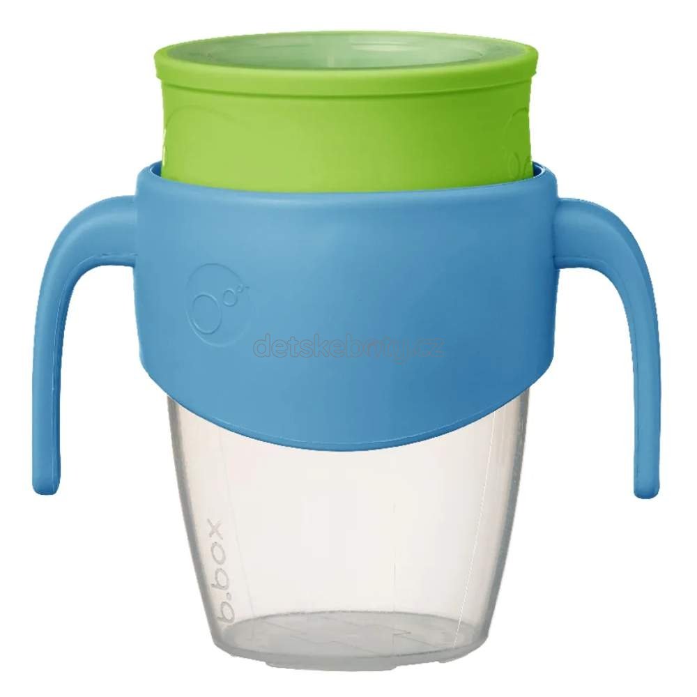 b.box 200133 360° netekoucí učící hrneček 250 ml - modrý/zelený