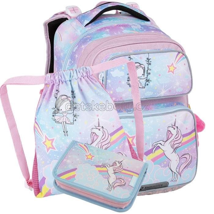 Bagmaster DOPI 23 A mini školní set pro prvňáčky - jednorožec